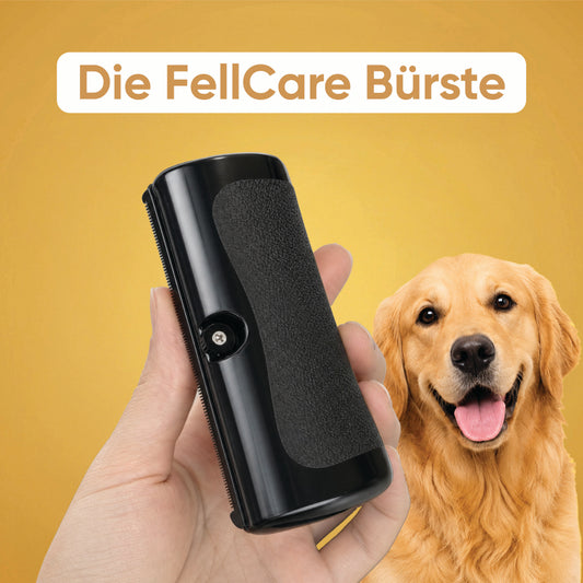 FellCare Bürste – sanfte Unterwollbürste für Hunde & Katzen - Anti-Ziepen-Funktion