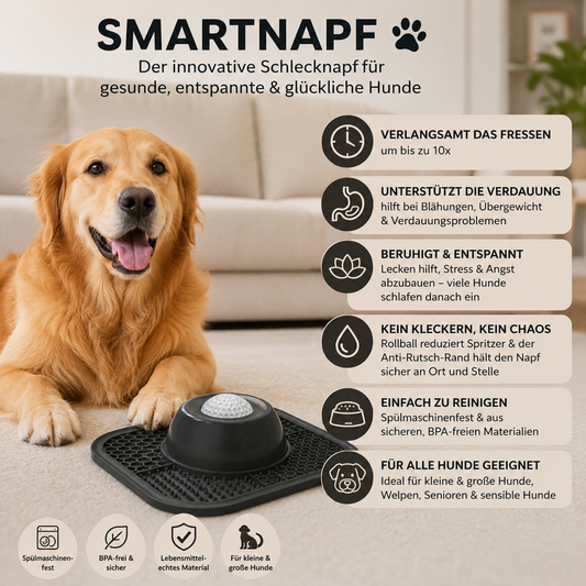 SmartNapf - beruhigender Schlecknapf für Hunde